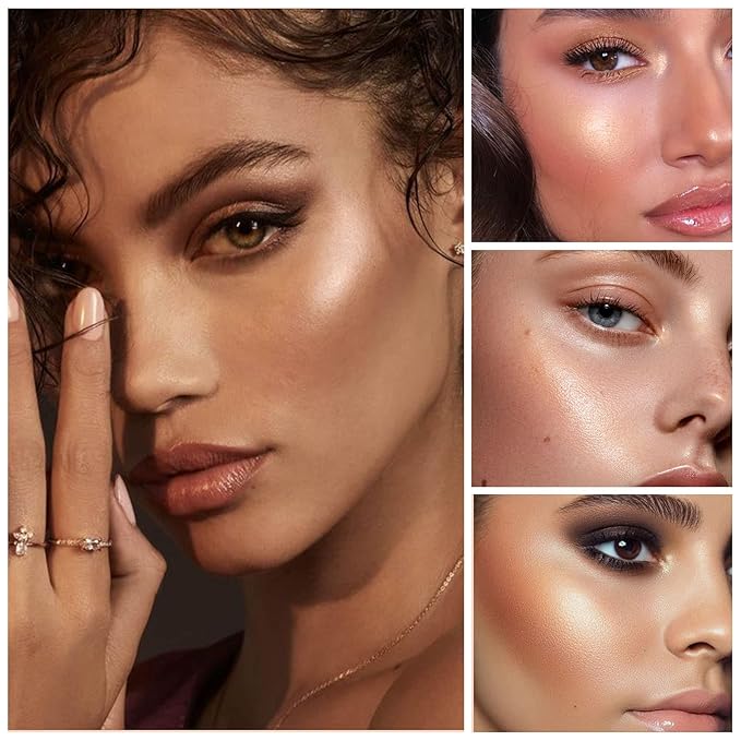 Polvo De Hadas Body Shimmer Glitter Highlighter Powder Makeup,High Gloss Sparkle for Face Body Hair,Create The Most Sparkly And Attractive Glitter Makeup - Bronze-Velvo Beauty