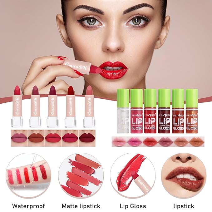 All In One Makeup Kit, Travel Makeup Kit, Makeup Gift Set, Makeup Kit for Women Full Kit, Makeup Bundle Includes Foundation Eyeshadow Palette Lipstick Eyeliner Mascara Contour Stick Cosmetic Brush Set-Velvo Beauty