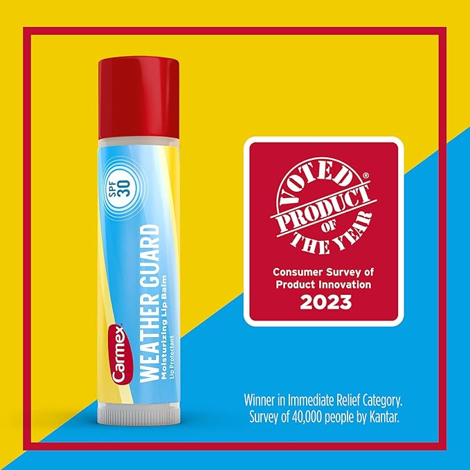 Carmex Lip Balm Bundle, 12 Count (9 Classic Lip Balm Tubes, 3 Weather Guard Lip Balm with SPF 30 Sticks)-Velvo Beauty