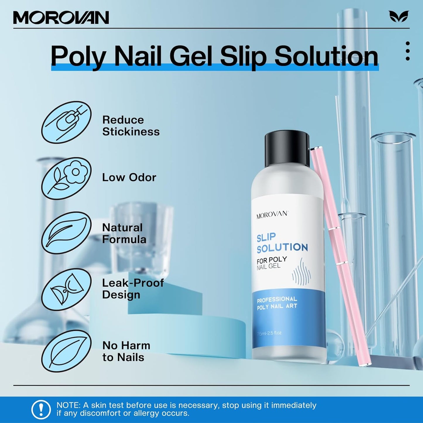 Morovan Nail Polygel Slip Solution: Salon-Grade Slip Liquid & Dual Toenail Forms for Beginner-Friendly Gel Nail Extension & Anti-Stick Application-Velvo Beauty