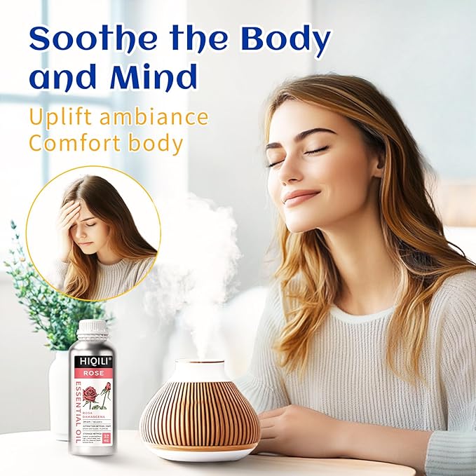 HIQILI 32 Fl Oz Rose Essential Oil, Huge Value Size Undiluted Rose Oil for Face, Skin, Diffuser, Hair-Velvo Beauty