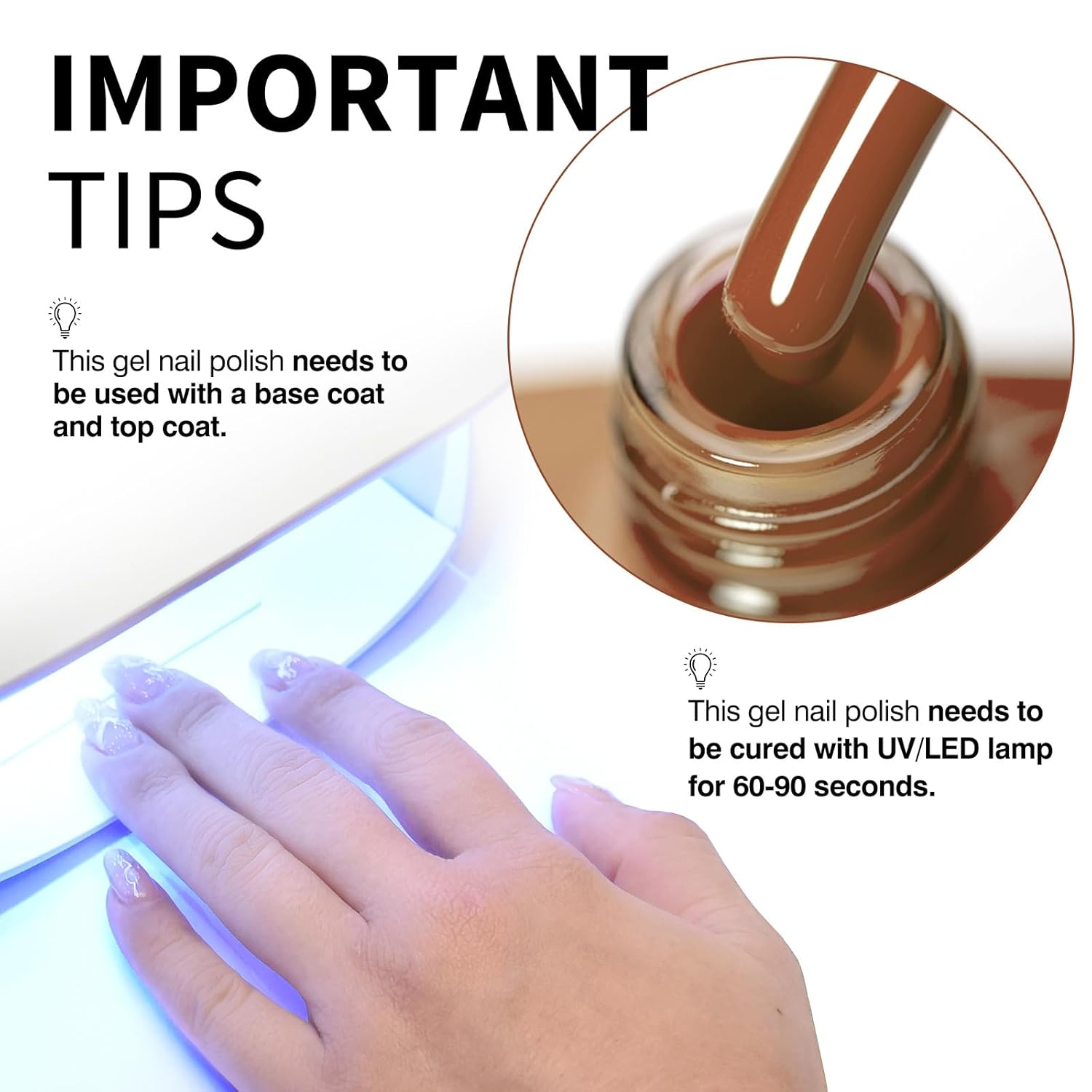 CANNI Brown Gel Nail Polish, 1Pcs Caramel Coffee Brown Color High Gloss Soak Off UV Nail Polish Gel Manicure Salon DIY-Velvo Beauty