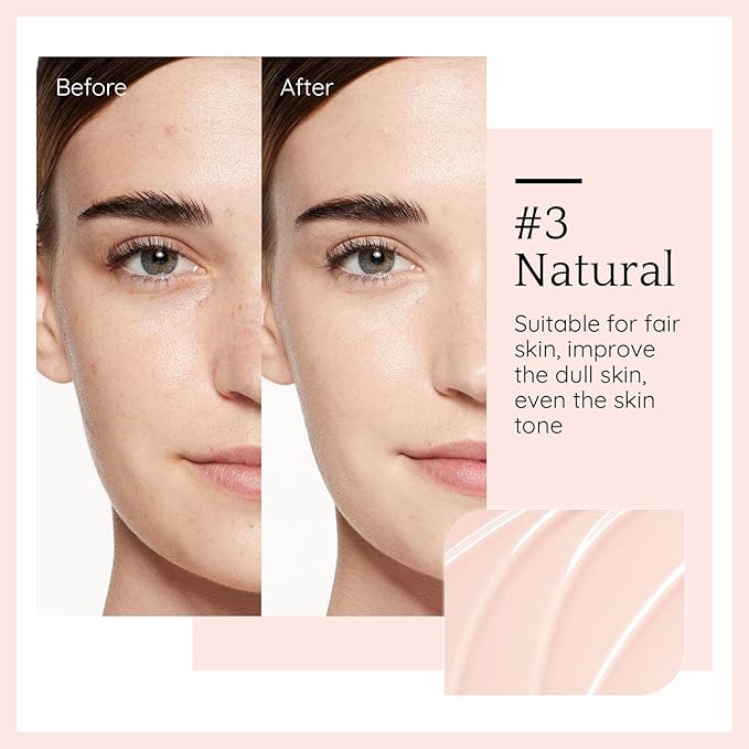 Color Correcting Makeup Primer, Tinted Face Primer Moisturizer Even Skin Tone Blur Pores Smooth Lines Hydrate Makeup Pore Primer Base Tone Correct- Natural Color 30ML-Velvo Beauty