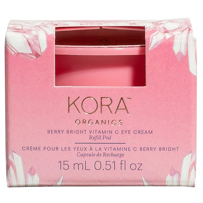 KORA Organics Berry Bright Firming Vitamin C Eye Cream Refill Pod | Hydrate & Strengthen | Certified Organic | Cruelty Free | 0.50 fl oz-Velvo Beauty