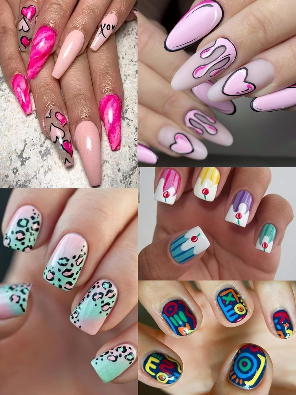 12 Color 3D Nail Art Pens Set, Kalolary Nail Pens Nail Point Graffiti Dotting Pen Drawing Painting Liner Brush for DIY Nail Art Beauty Adorn Manicure Tools-Velvo Beauty