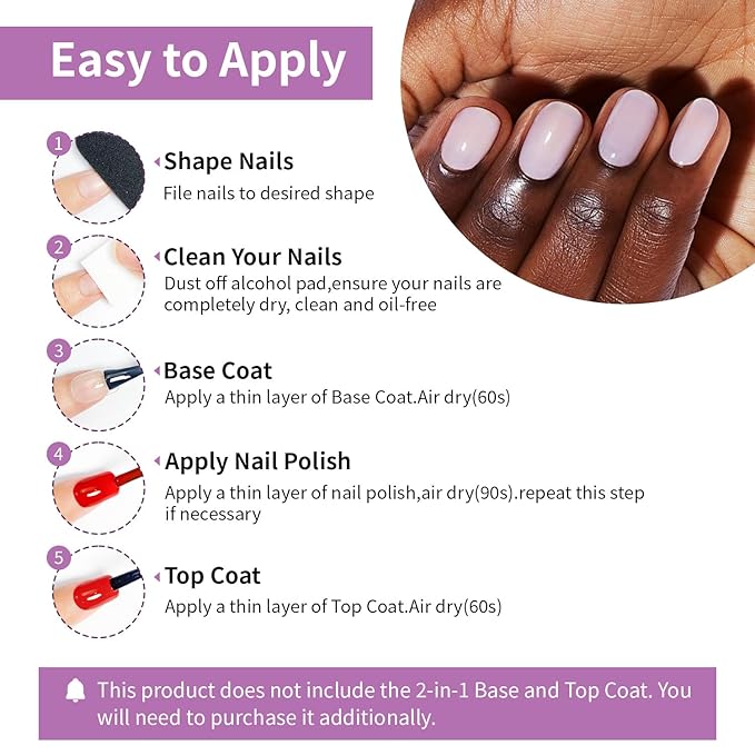 10ml Nude Pink Nail Polish Set 6 Colors Brown Red Purple All Seasons Neutral Color Quick Dry Nail Polish Set for Women Salon DIY Nail Art-Velvo Beauty