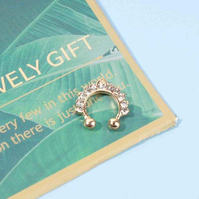 Boho Crystal Ear Cuff Earrings Gold Cz Pave Conch Ear Cuffs Earrings Rhinestone Hoop Cuff Earrings Non Pierced Earrings Jewelry for Women and Girls-Velvo Beauty