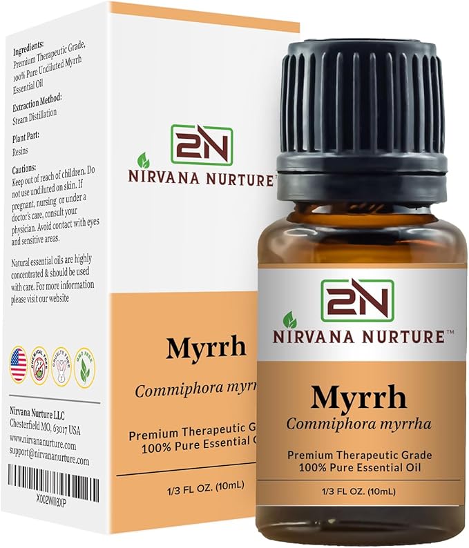 Myrrh Essential Oil 100% Pure Premium Therapeutic Grade, Undiluted - Aromatherapy Diffuser for Calm and Relaxation, Skin Care, Hair Care-Velvo Beauty