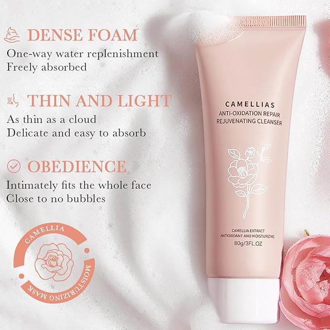 Camellia Extract Skin Care Sets, Skin Care Gift Set for Women Girls, Face Skin Care Routine Kit for Women, 5Pcs Skin Care Products Set with Cleanser,Mask, Face Serum-Velvo Beauty