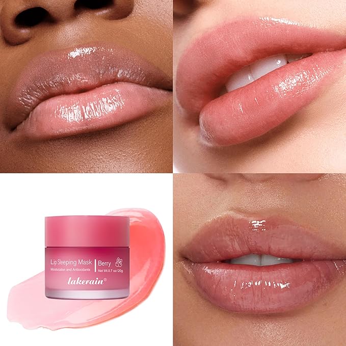 Lip Mask Sleeping,Nourish Hydrate Lip Mask,Lip Oil,Lip Balm, Lip Skin Care,Hydrating, Moisturizing Lip Lines Night Sleep Anti-chapped Lip Cream (Berry)-Velvo Beauty