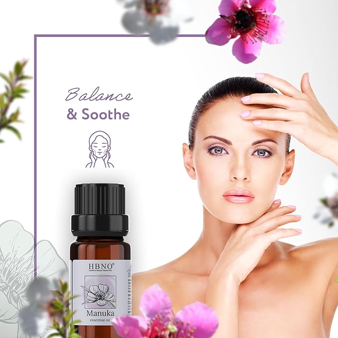 HBNO Manuka Essential Oil - 1/3 oz (10 ml) Travel Size - Natural Manuka Oil - Perfect for Cleaning, Aromatherapy, DIY, Soap and Diffuser-Velvo Beauty
