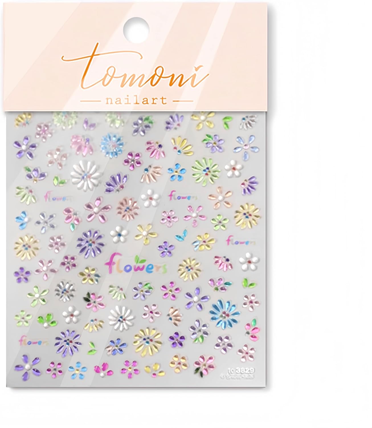 5D Flower Nail Art Stickers,Embossed Self-Adhesive Colorful Floral Nail Decals Cute Daisy Small Flower Floral Nail Art Supplies Summer Nail Design for Women and Girls DIY Manicure Decoration-Velvo Beauty