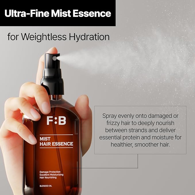 [Forbeaut] Mist Hair Essence – Lightweight Leave-In Treatment Spray for Damaged Hair, Daily Use, Silky Protein Care for Shine & Elasticity, Salon-Like Finish, Woody Citrus Scent, 100ml / 3.7 fl.oz-Velvo Beauty