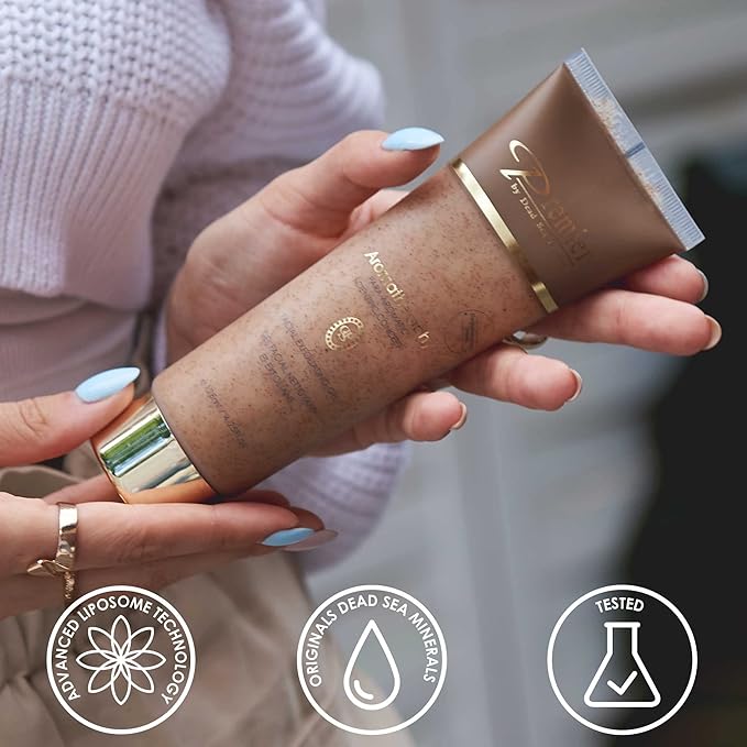 Premier Dead Sea Classic Para-Pharmaceutical Exfoliating Cleansing, Micro Grains Face Facial Gel Cleanser scrub Contains Dead Sea Minerals, non drying, Aromatherapy Scientific Concept 4.25Fl oz (X1)-Velvo Beauty