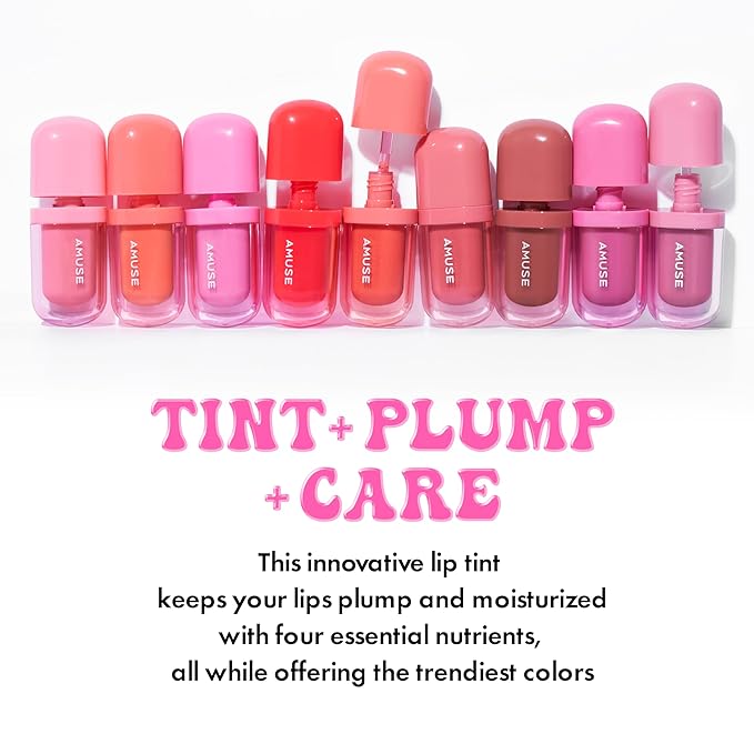 Amuse SEOUL BEBE TINT - 05 NUDE PUMPKIN | 24-hour Long-lasting Lip Stain, Plumping, Hydrating, Moisturizing, No Peel Off, Lip Care, Treatment, Non Sticky, Korean Lip Tint for Dry Lips-Velvo Beauty