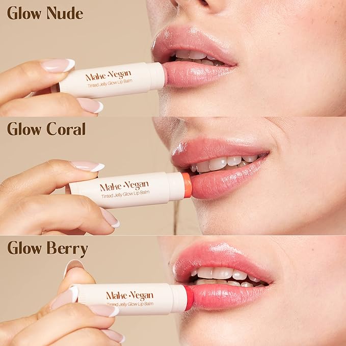 Vegan Tinted, Lip Moisturizer Gifts Sets & Hydrating Lip Balm Set, Natural Lip Balm for Dry Cracked with Argan Oil, Sunflower Oil and Hyaluronic, Not Tested on Animals (3 Packs)-Velvo Beauty
