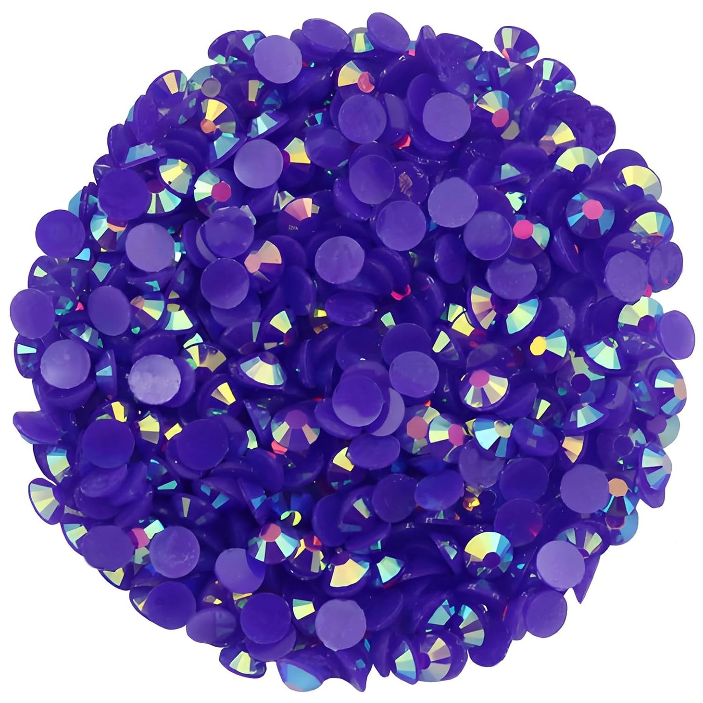 4500 Pcs SS6 2mm AB Flatback Rhinestones for Nails Art Crafts Glitter Round Shine Gems Crystals DIY Clothes Shoes （Dark Purple AB）-Velvo Beauty