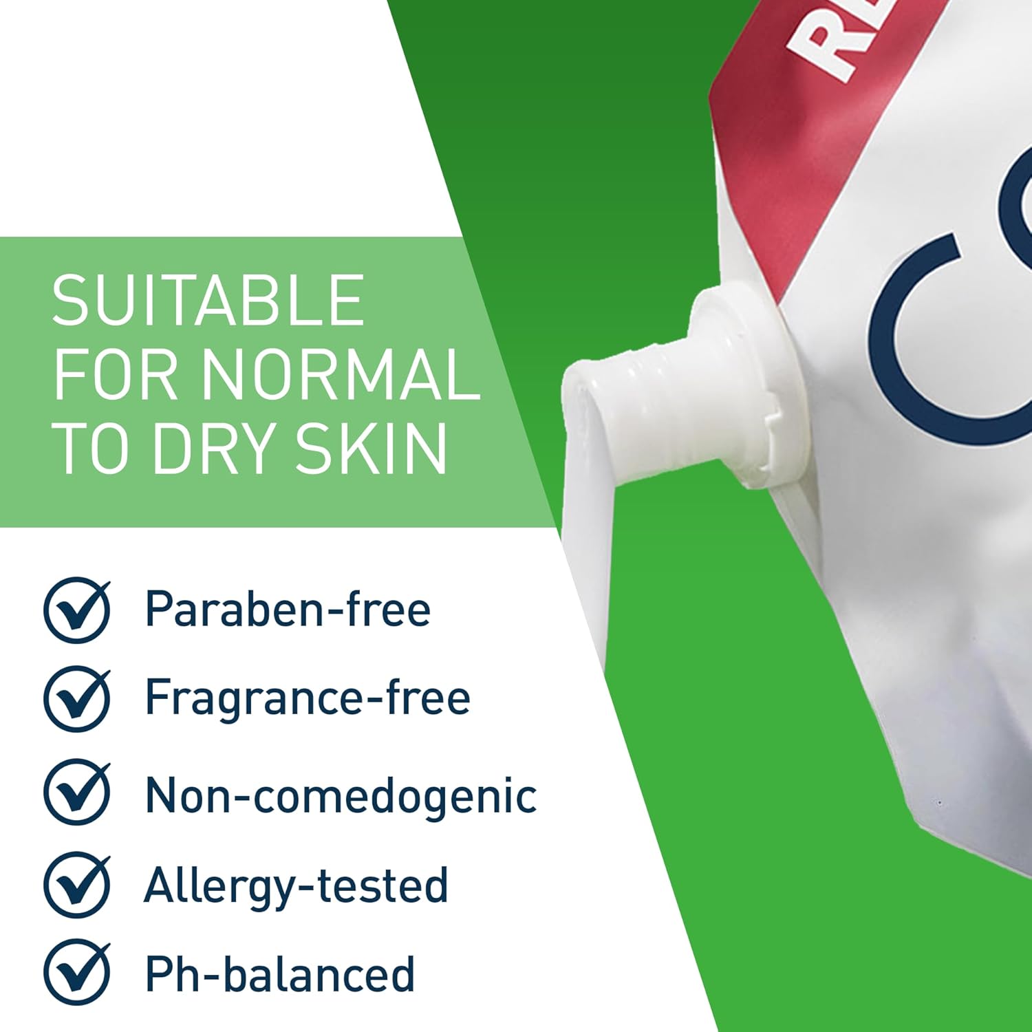 CeraVe Hydrating Cream To Foam Cleanser, Makeup Remover Face Wash For Dry Skin, Foaming Facial Cleanser With Hyaluronic Acid, Normal To Dry Skin, Fragrance Free & Non Comedogenic, 16 Ounce Refill-Velvo Beauty