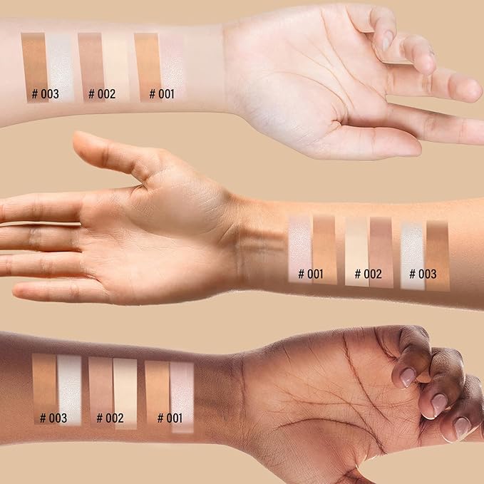 2 in 1 Cream Bronzer and Highlighter Stick,Cream Dual-Ended Highlight Contour Stick,Long Lasting & Waterproof Face Brighten Make up Pen-Velvo Beauty