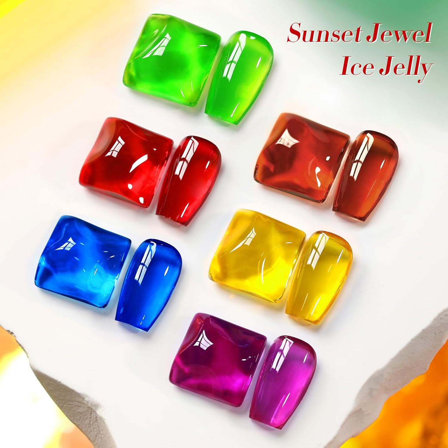 Born Pretty Jelly Gel Nail Polish Halloween Neon Gel Polish,Brown Blood Wine Red Blue Purple Green Translucent Effect,Soak Off U v LED Light Cure Nail Art Kit for Salon Manicure and DIY at Home-Velvo Beauty