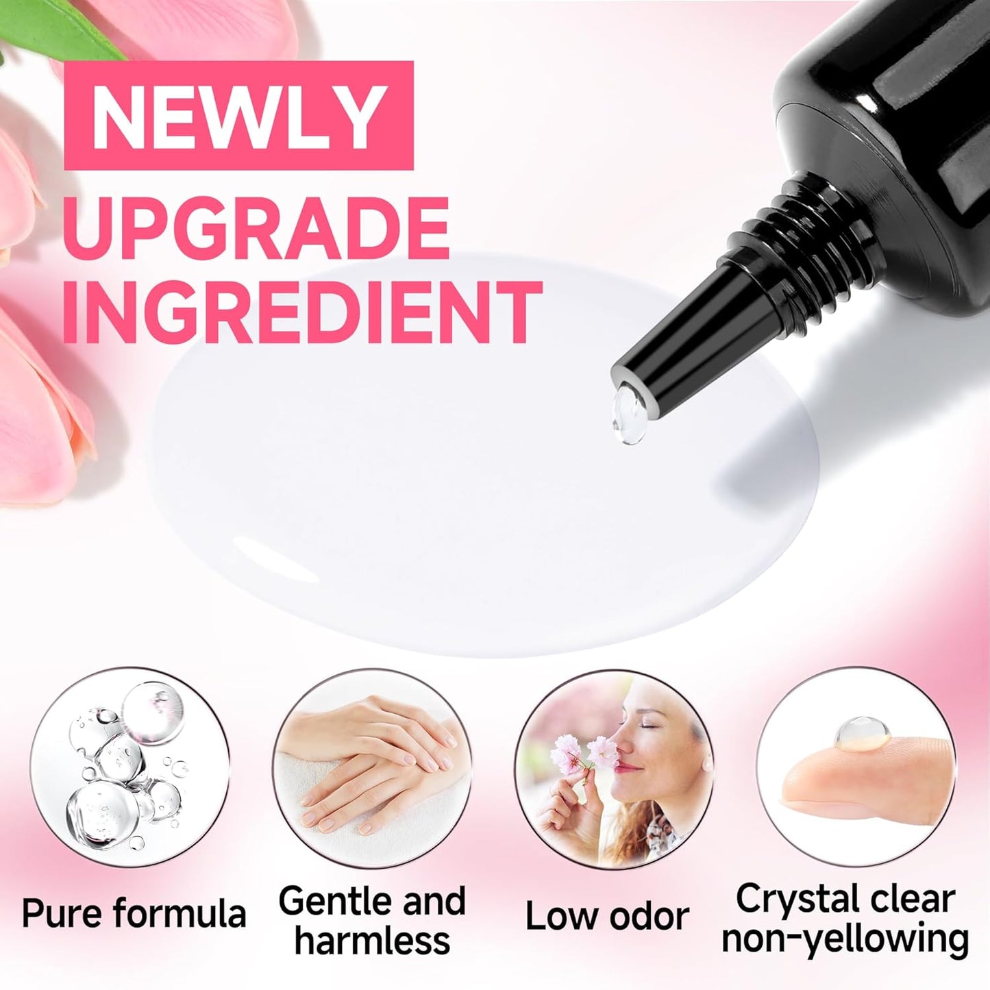 UNA GELLA No Lamp Need Solid Nail Glue for Press Ons: Nails Acrylic Nails Super Strong Semi Nail Glue Gel Fast Curing 10ml*2pcs Long Lasting Gel Glue Kit-Velvo Beauty