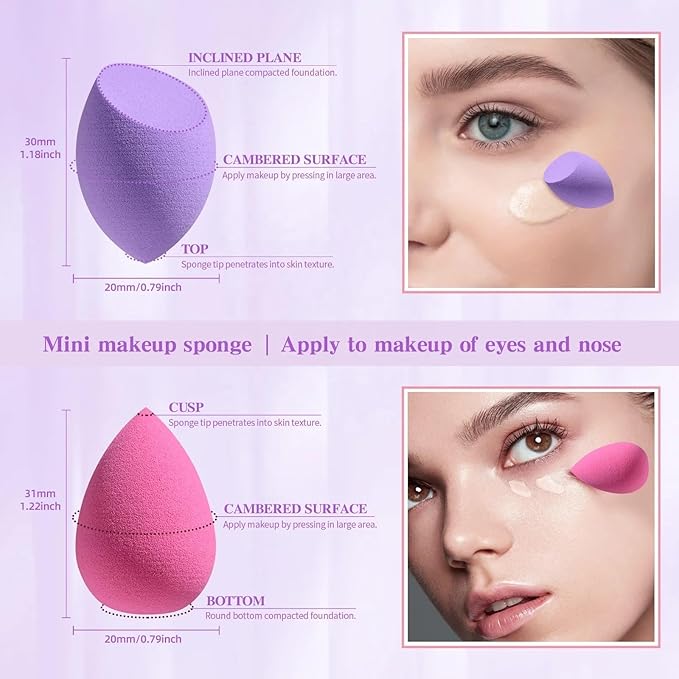 Makeup sponge latex free super soft beauty cosmetic blender, Pink-Velvo Beauty