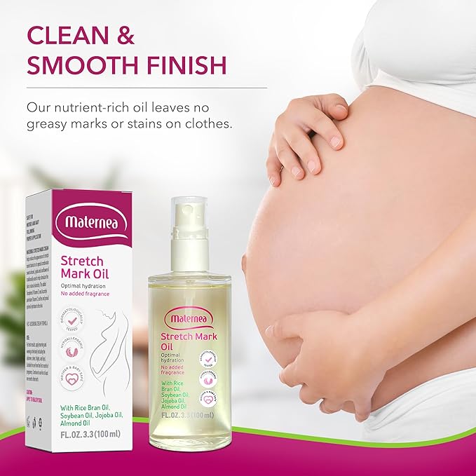 Stretch Mark Oil - Provides Optimal Skin Hydration and Nourishment, 3.3 FL. OZ. (100 ml)-Velvo Beauty