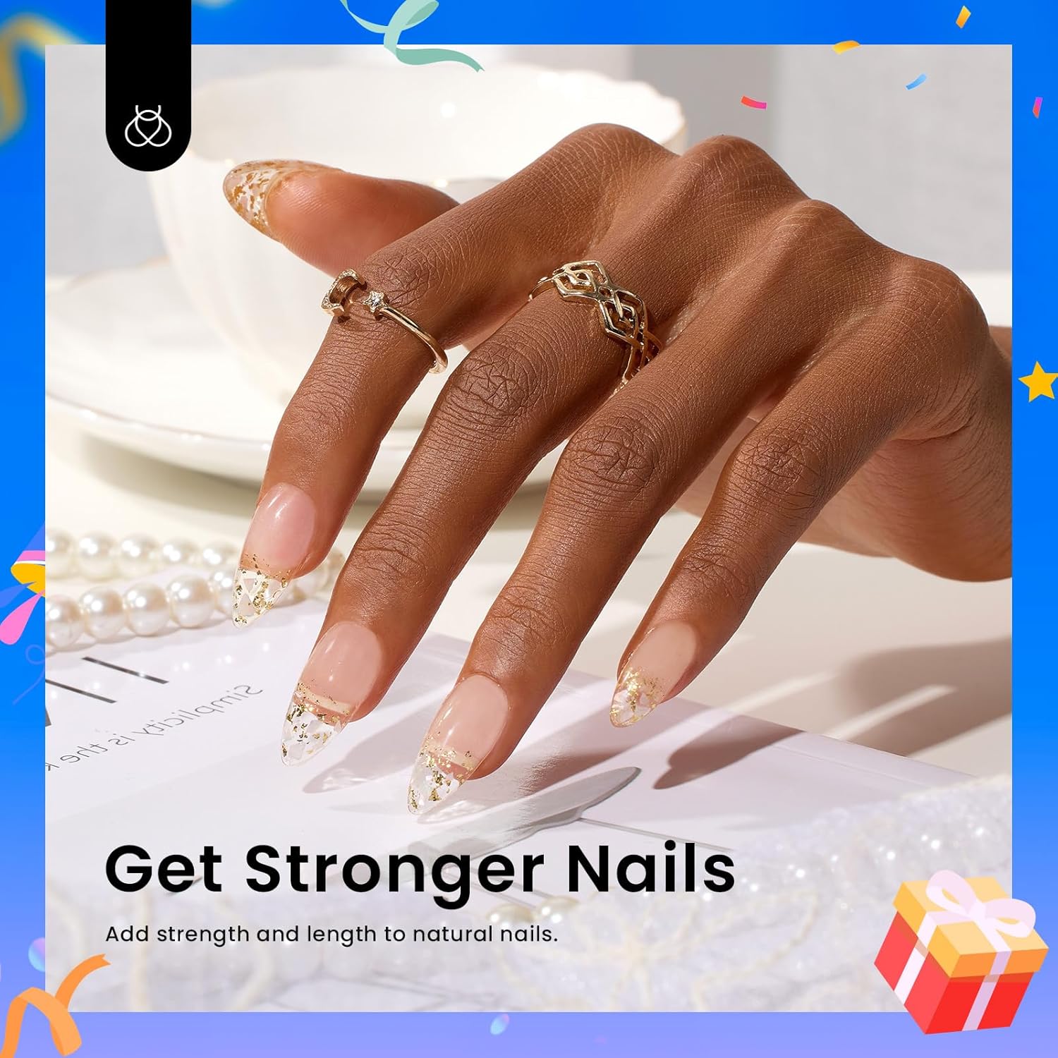 beetles Gel Polish 5 In 1 Nail Glue and Builder Nail Gel 7 in 1 Builder Strengthener Gel Clear Building Gel Hard Gel for Nails Builder Extension, Uv LED Lamp Nail Gel Gift for Women-Velvo Beauty