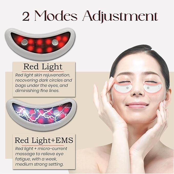 Red Light Therapy Gadget Patch for Dark Circles, Eye Bags, Inflammation, Eye Wrinkles. Red Light Eye Mask. Dermatology Eye Mask. Anti-Aging Eyes. Eye Pods. Eye Patches for Eye Bags, White-Velvo Beauty