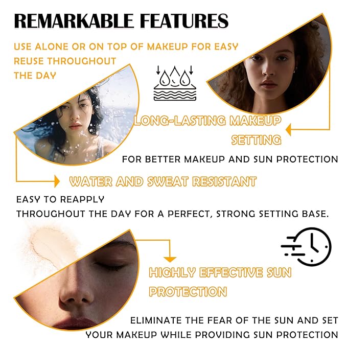 Mineral Sunscreen Setting Powder Makeup,Translucent Powder SPF 50 PA++++,Oil Control Long Lasting Face Setting Powder Sunscreen,Matte Finish,Lightweight,Breathable,All Skin-Velvo Beauty