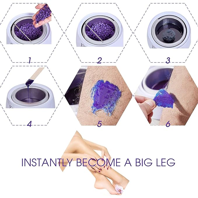 Hard Wax Beads for Hair Removal, Wax Beans for Sensitive Skin, 10 Oz/bag (Lavander), Ideal for Brazilian Waxing, Pearl Wax for Eyebrow, Bikini, Legs At Home-Velvo Beauty