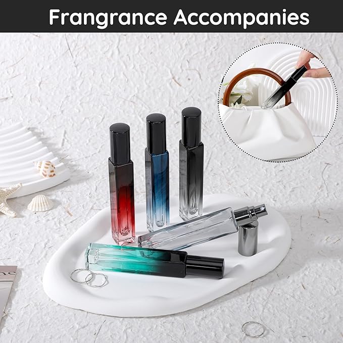 Segbeauty 0.34oz Refillable Glass Perfume Bottle,10 Pack of 10ml Perfume Container For Travel, Empty Atomizer Sprayer for Cologne Dispenser, Travel Sample Bottles Cologne Making Kit with Refill Tool-Velvo Beauty