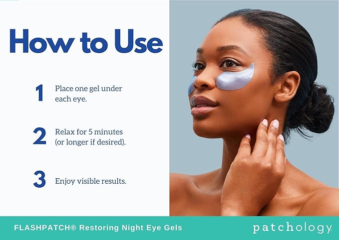 Patchology Restoring Night Eye Gels - Under Eye Patches For Dark Circles and Puffy Eyes Care - Anti Aging Under Eye Masks with Retinol - Eye Bags, Puffiness & Wrinkles Reducer (30 Pairs)-Velvo Beauty