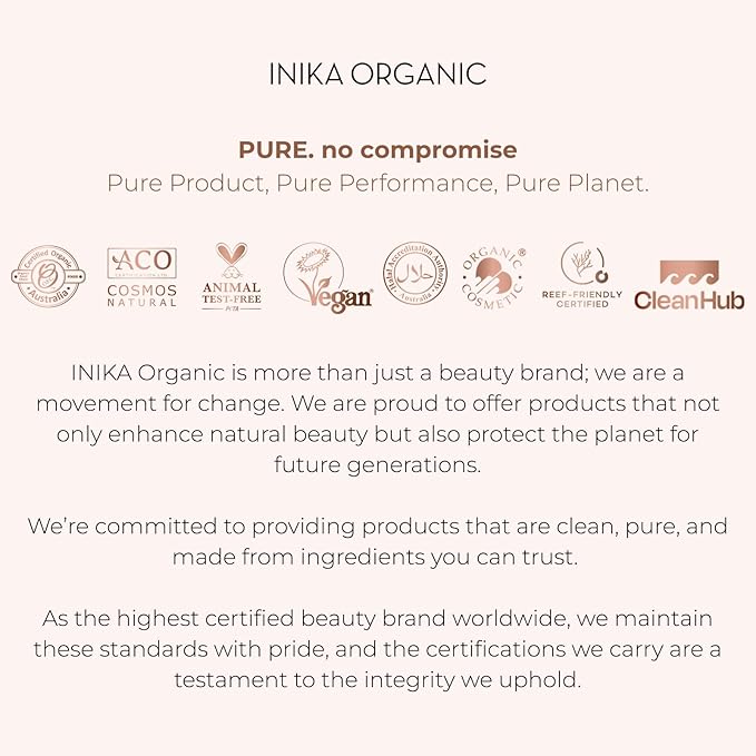 INIKA Organic BB Cream Foundation - Vegan Makeup with Hydrating Prickly Pear, Jojoba, and Pomegranate Seed Oil - Lightweight, Radiant BB Glow for Balanced Skin Tone, Nude 1 fl oz-Velvo Beauty