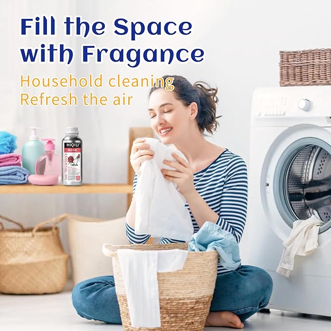 HIQILI 32 Fl Oz Rose Essential Oil, Huge Value Size Undiluted Rose Oil for Face, Skin, Diffuser, Hair-Velvo Beauty