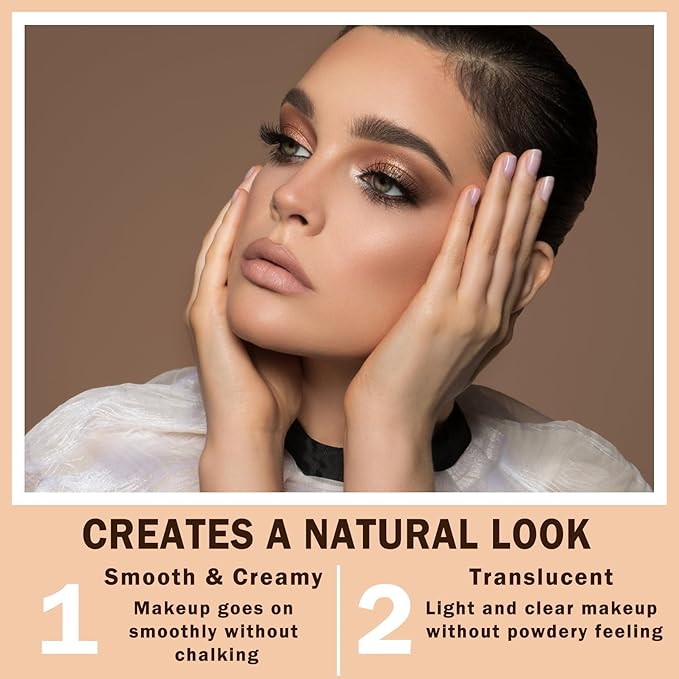 Setting Powder Loose Face Powder Lightweight Soft Smooth Brighten Minimizes Pores Long Lasting Oil Control Loose Powder Makeup For Matte Flawless Finish 00#Prism-Velvo Beauty