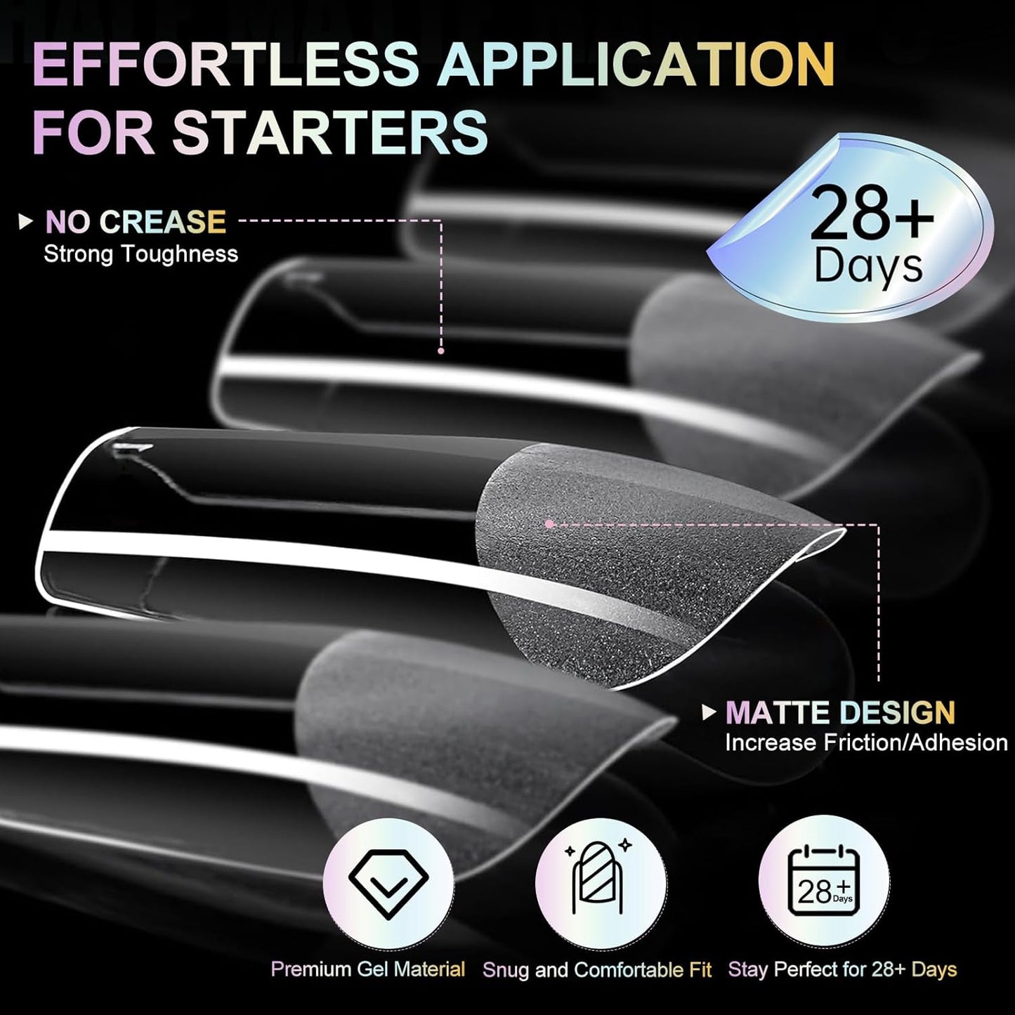 Square Nail Tips Medium Square Gel Nail Tips 240Pcs Pre-Etched Soft Acrylic Nails Tips Half Matte Full Cover False Nail No C Curve for Nail Extension French Nails Manicure Home DIY Salon 12 Sizes Tips-Velvo Beauty