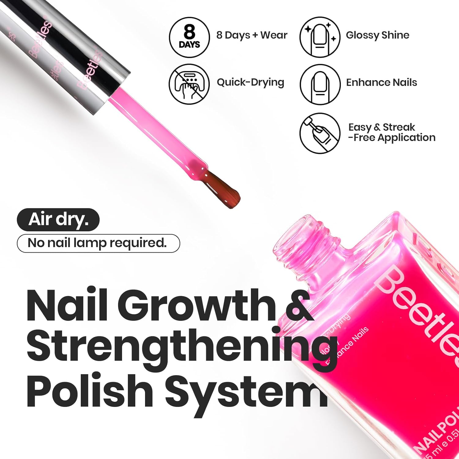 Beetles Neon Nail polish Set, 6 Jelly Colors Bright Rainbow Nail Polish Kit Quick Dry Finger Nail Polish Glossy Shine Nail Lacquer Polish Long Lasting Gifts for Women-Velvo Beauty