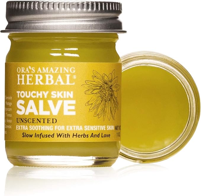 Ora's Amazing Herbal, Eczema Relief, Touchy Skin Salve, Ultra Healing Body Butter, Eczema Cream, Eczema Balm, Herbal Salve, Travel Size, 1oz each-Velvo Beauty