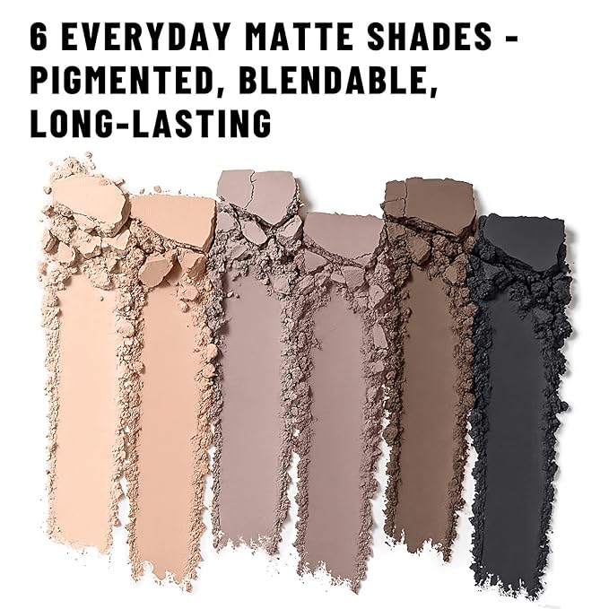 6 Colors Mini Naked Eyeshadow Makeup Palette with Brush Neutral Nude Smoky Eye Shadow Taupe & Brown Matte Make Up Pallet with Mirror Highly Pigmented Long Lasting Waterproof Travel Size Gift Kit-Velvo Beauty