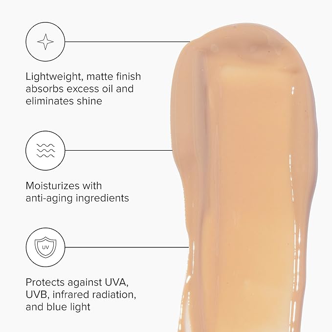 DRMTLGY Matte Universal Tinted Moisturizer with SPF 46. Universal Tint. All-In-One Light Matte Coverage Tinted Face Sunscreen with Broad Spectrum Protection Against UVA and UVB Rays. 1.7 oz-Velvo Beauty
