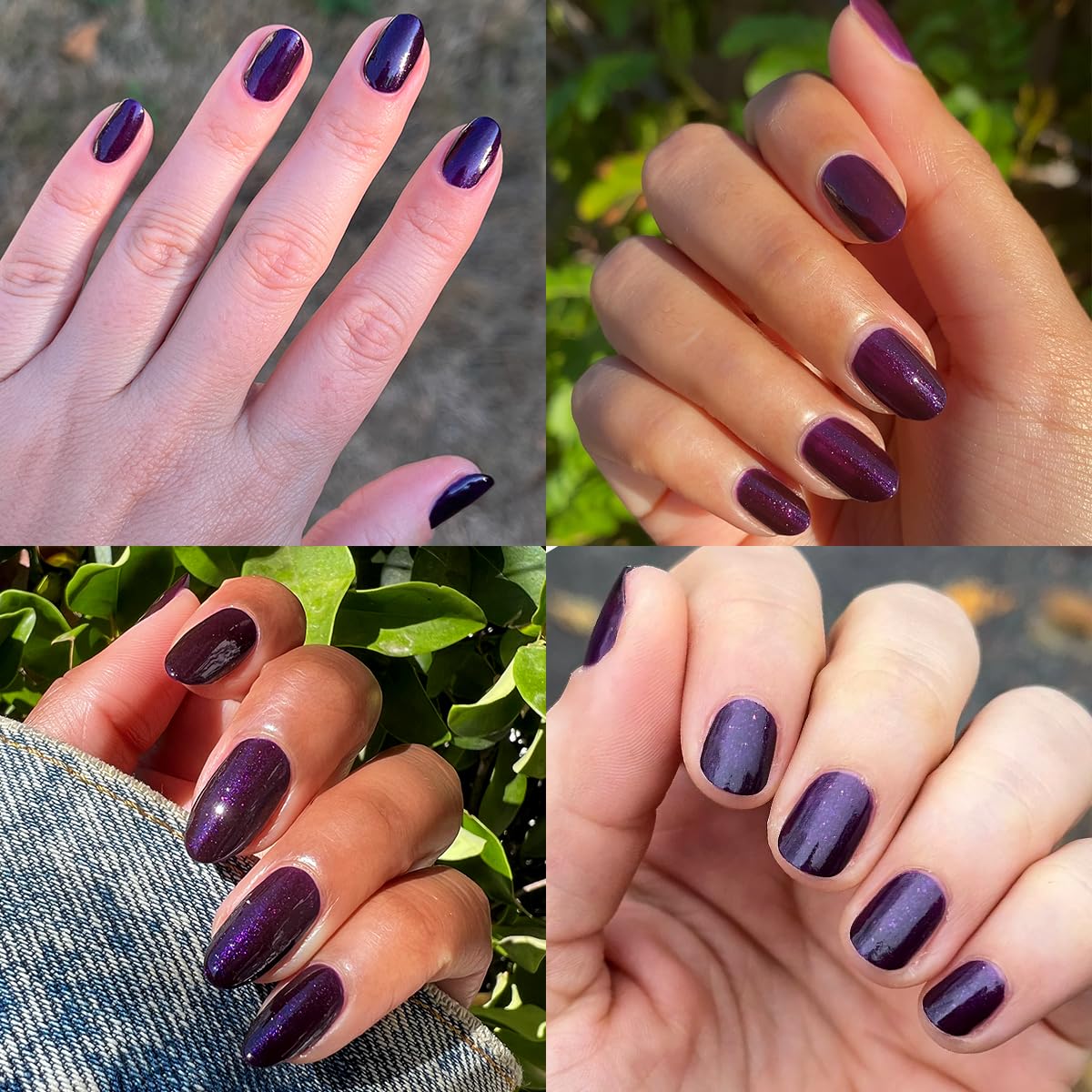 Olive & June Quick Dry Nail Polish | Instant Fast-Drying Smudgeproof Color | 15-free, Vegan Cruelty-Free Formula | Lasts up to 5 Days | Salon-Quality Manicure Pedicure at Home|Enchanted Violet Shimmer-Velvo Beauty