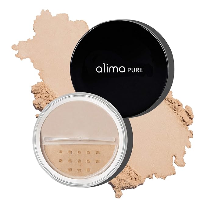 Alima Pure Matte Foundation Loose Mineral Powder Foundation Makeup, Loose Powder Makeup Oil Free Talc Free Powder, Natural Makeup Mineral Foundation Full Coverage Natural Foundation Powder .15 oz/4.5g-Velvo Beauty
