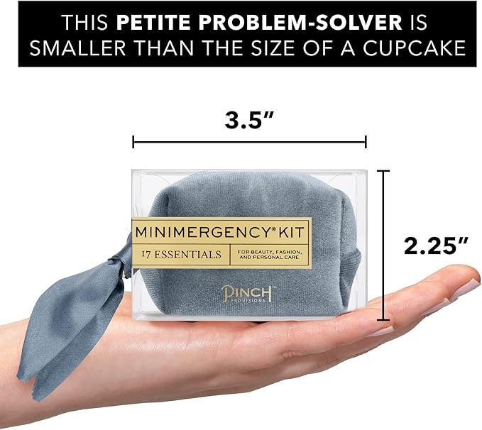 Pinch Provisions Velvet Minimergency Kit, for Her, Includes 17 Must-Have Emergency Essential Items, Compact, Multi-Functional Pouch, Gift for Parties and Birthdays-Velvo Beauty