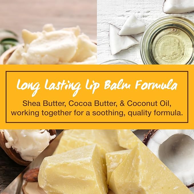 Nature's Bees - DIY Bulk Lip Balm Kit, Natural Cherry Flavor - 48 Blank Lip Balm Tubes w/ 60 Labels - Easy to Use - Customizable Templates - Beeswax, Cocoa Butter, Coconut Oil, Aloe - .15 oz (4.2g)-Velvo Beauty