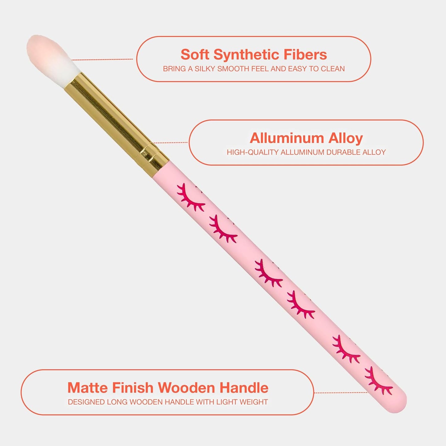 CURACORO Lash Shampoo Brushes Set, Eyelash Cleansing Brush For Cleansing Eyelash Extension, Soft and Comfortable Facial Makeup Remover Tools (Pink, Pack of 10)-Velvo Beauty