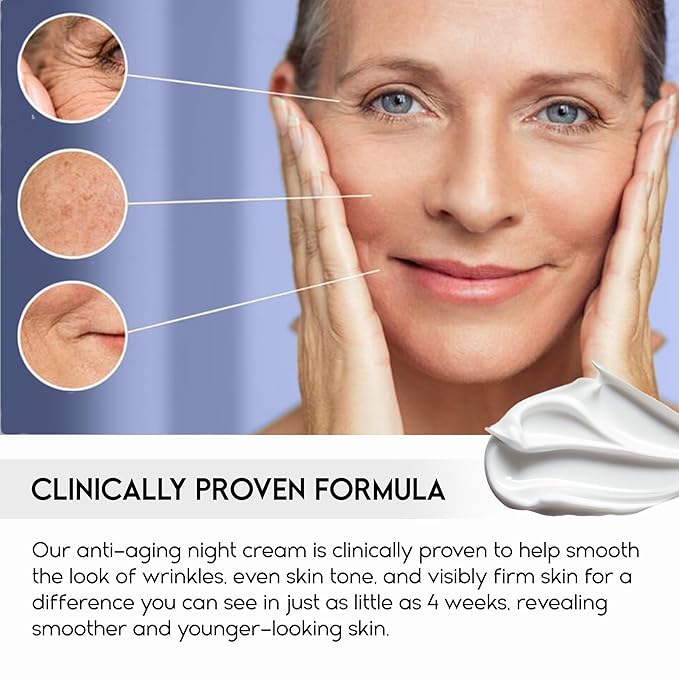 Instant Face Lift Cream, Face Cream for Older Women 60 Plus - Wrinkle Cream for Face Deep Wrinkles - Face Moisturizer for Women Dry Skin | Night Cream Anti Aging - 1.69 Fl Oz-Velvo Beauty