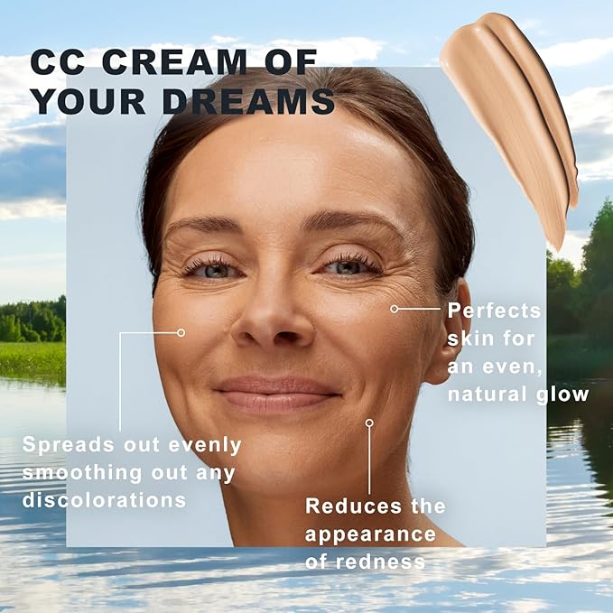 Lumene Color Correcting CC Cream - Lightweight Foundation - Medium Coverage - Redness Reducing Face Makeup for a Glowing Complexion - Vegan Formula + Suitable for All Skin Types - Tan (1 fl oz)-Velvo Beauty