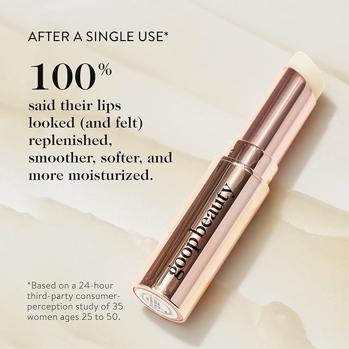 goop Beauty Lip Balm | Clean Moisturizing Lip Balm for Chapped, Cracked & Dry Lips | Coconut Oil & Shea Butter Lip Balm | 0.16 oz | Nourishing, Soothing, Hydrating Lip Balm | Petroleum & Paraben Free-Velvo Beauty
