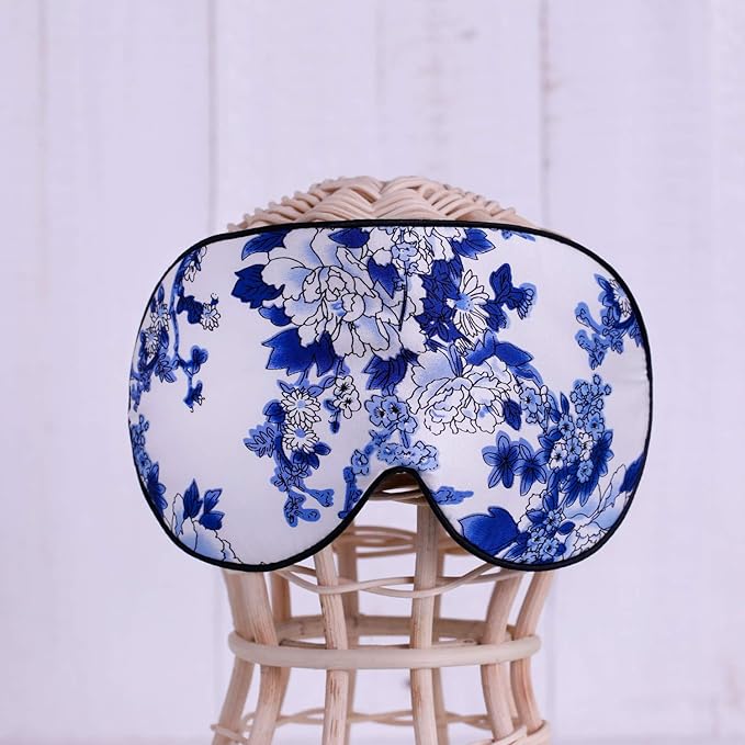 Feel 100% Pure Silk Eye Mask Sleep Eye Mask Eye Cover Eyeshade Sleeping Eye Mask Floral Colors (#39)-Velvo Beauty